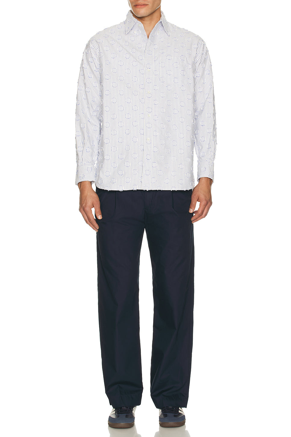 B.D. Classic-Fit Burnout Dot Candy Stripe