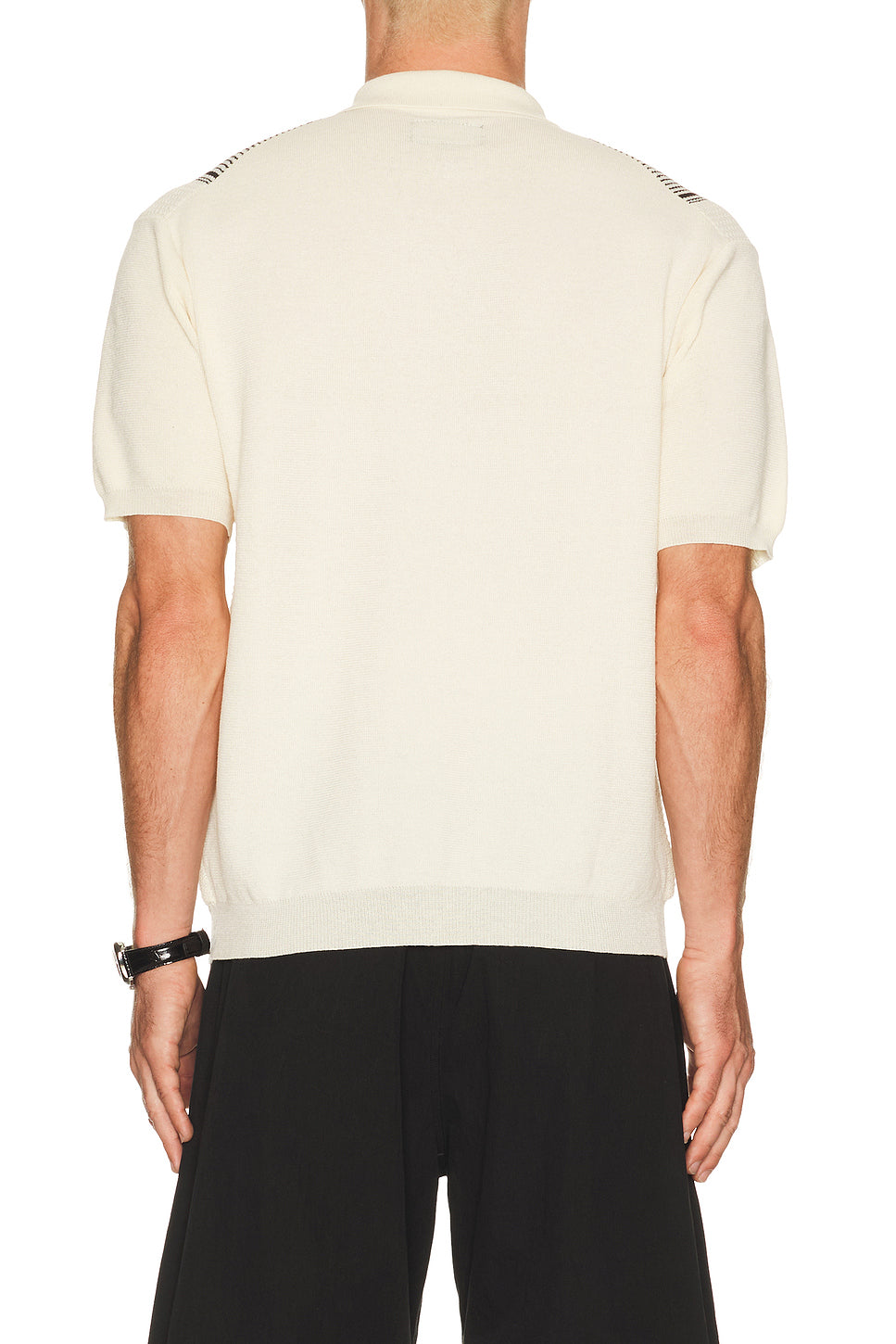 Zip Knit Polo Stripe