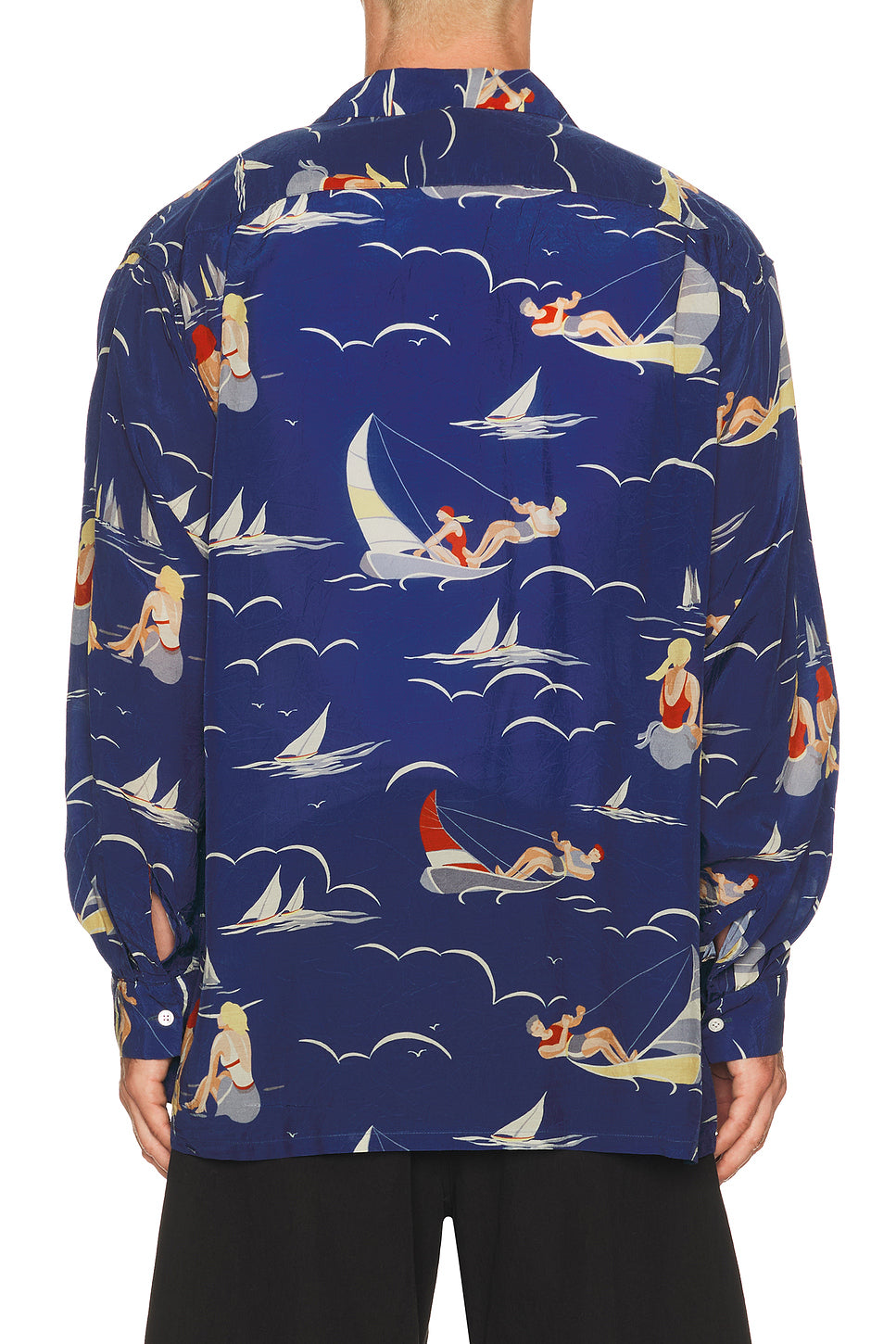 Open Collar Cupro Print