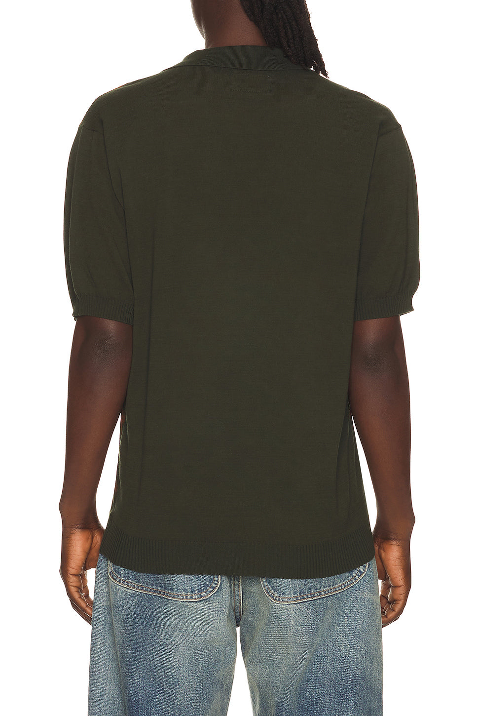 Half Zip Panel Polo Ombre Plaid