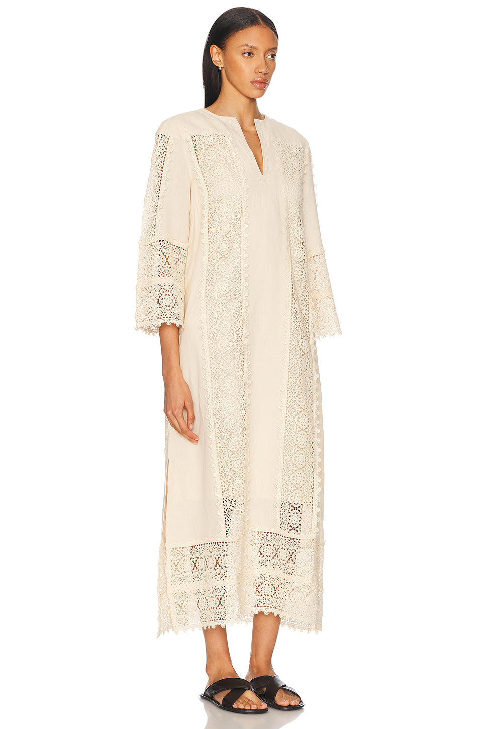 Delane Embroidered Midi Dress