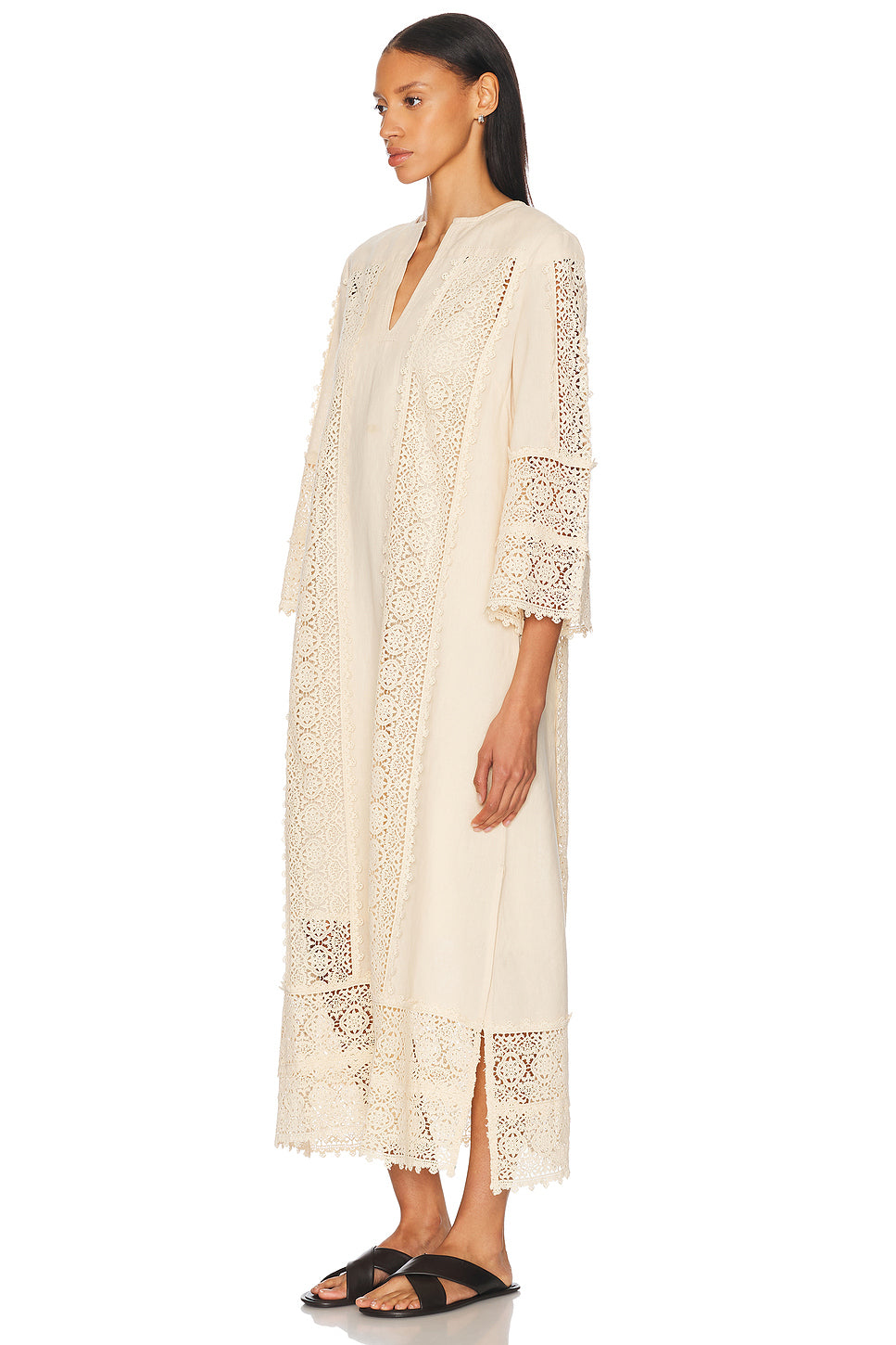 Delane Embroidered Midi Dress