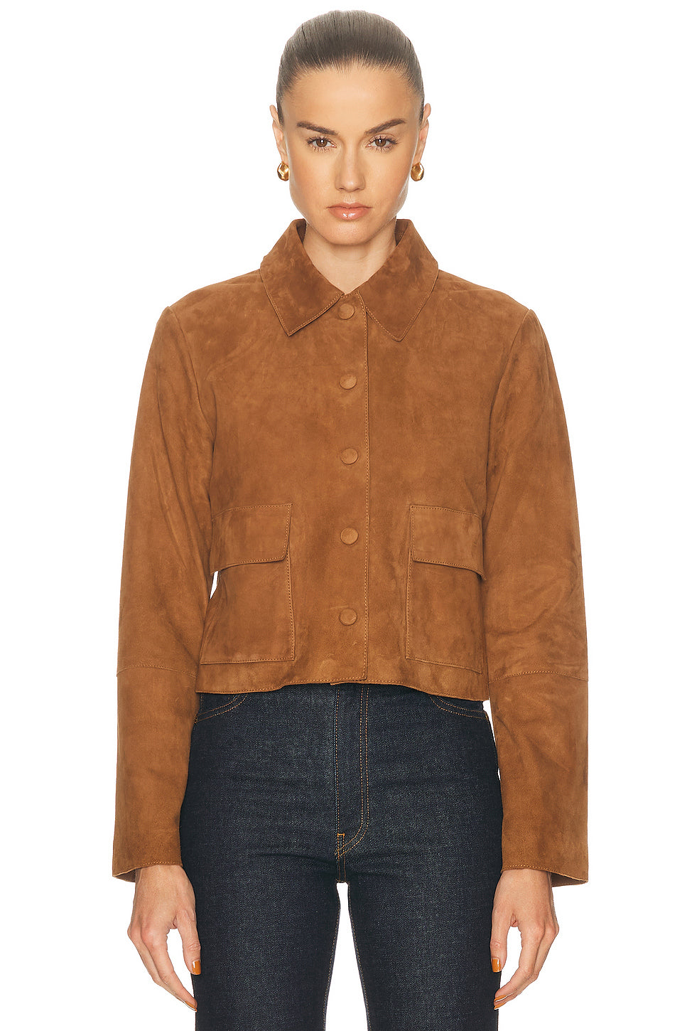 Annie Cropped Suede Jacket