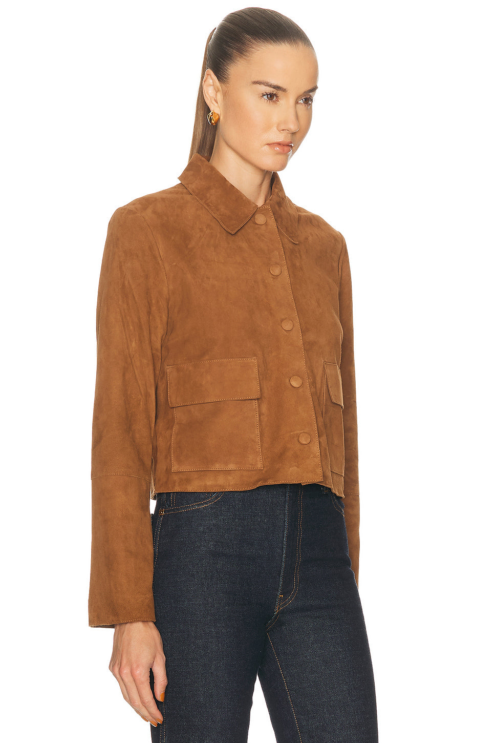 Annie Cropped Suede Jacket