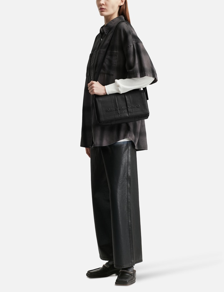 Pack Flap Crossbody Bag Leather Medium