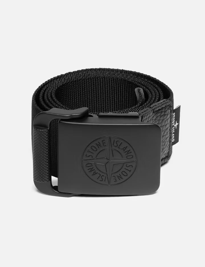 Nylon Tape Belt With Compass Logo Buckle