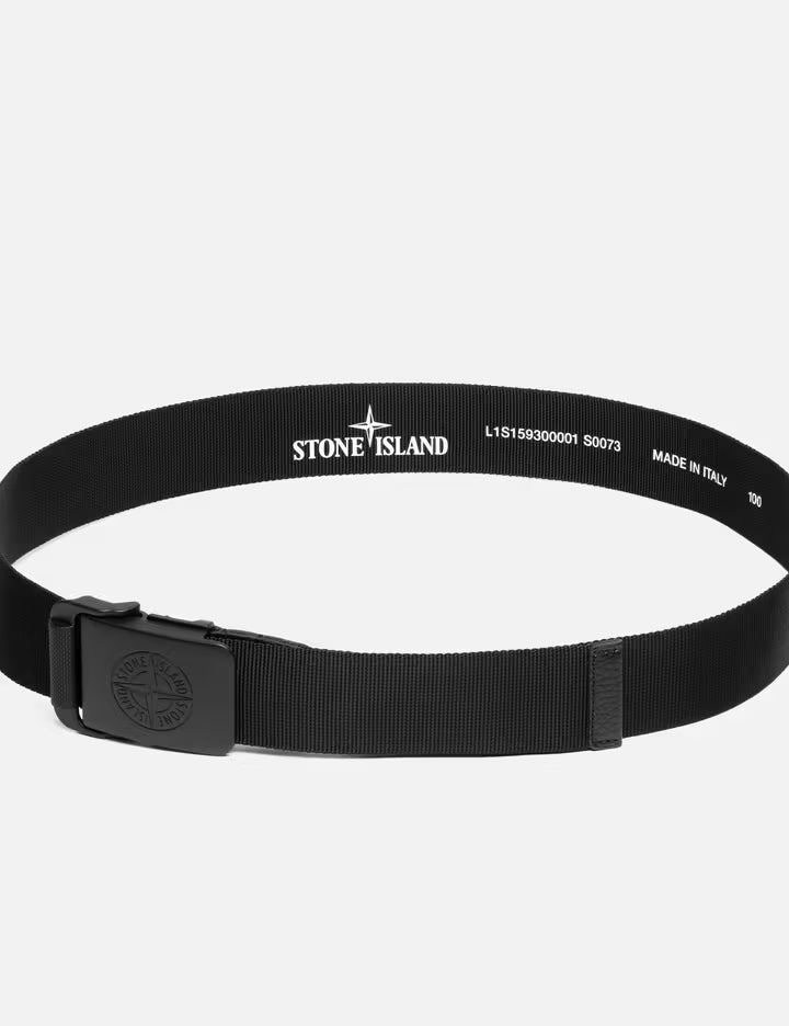 Nylon Tape Belt With Compass Logo Buckle