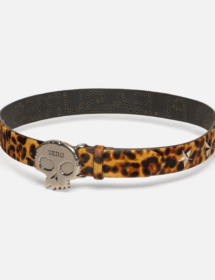 Zero X Pleasures Leopard Studded Belt
