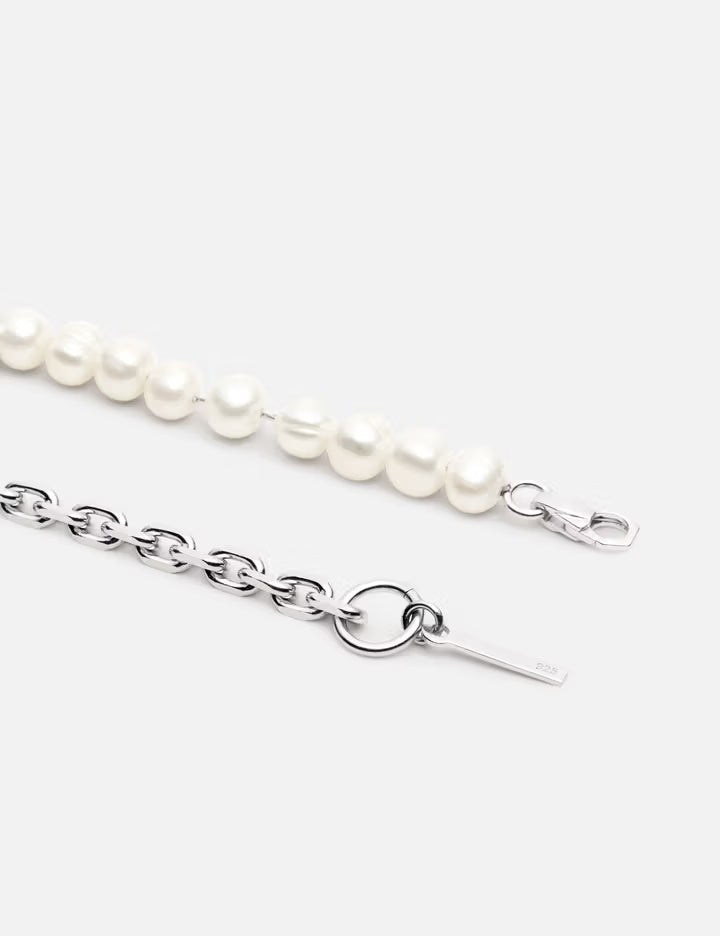 Chuck Nut W/ Freshwater Pearls Chain Bracelet