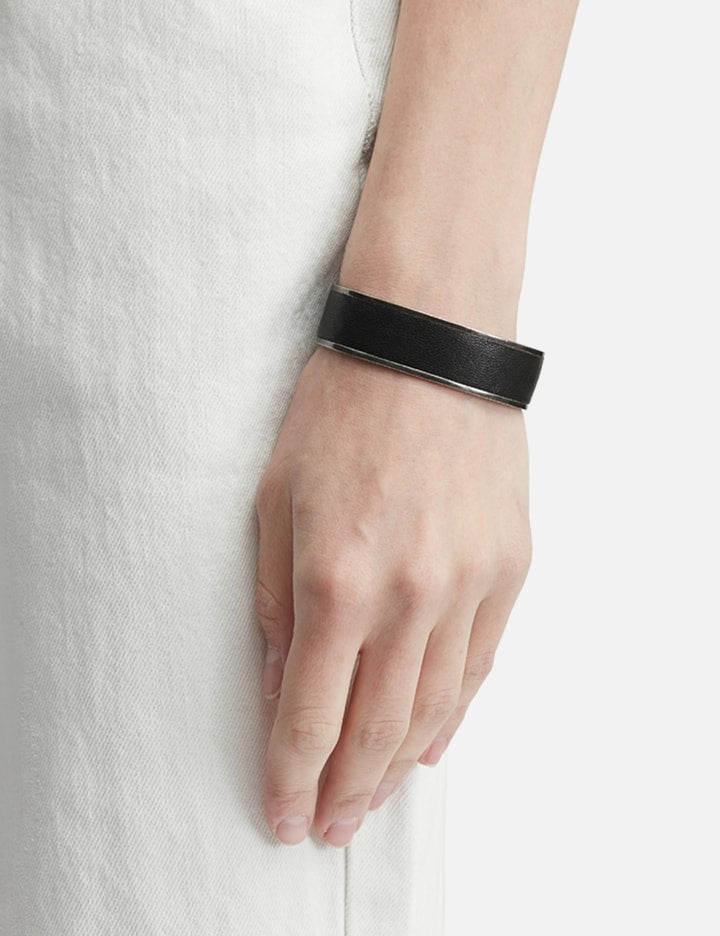 Acceptance Metal Leather Bangle