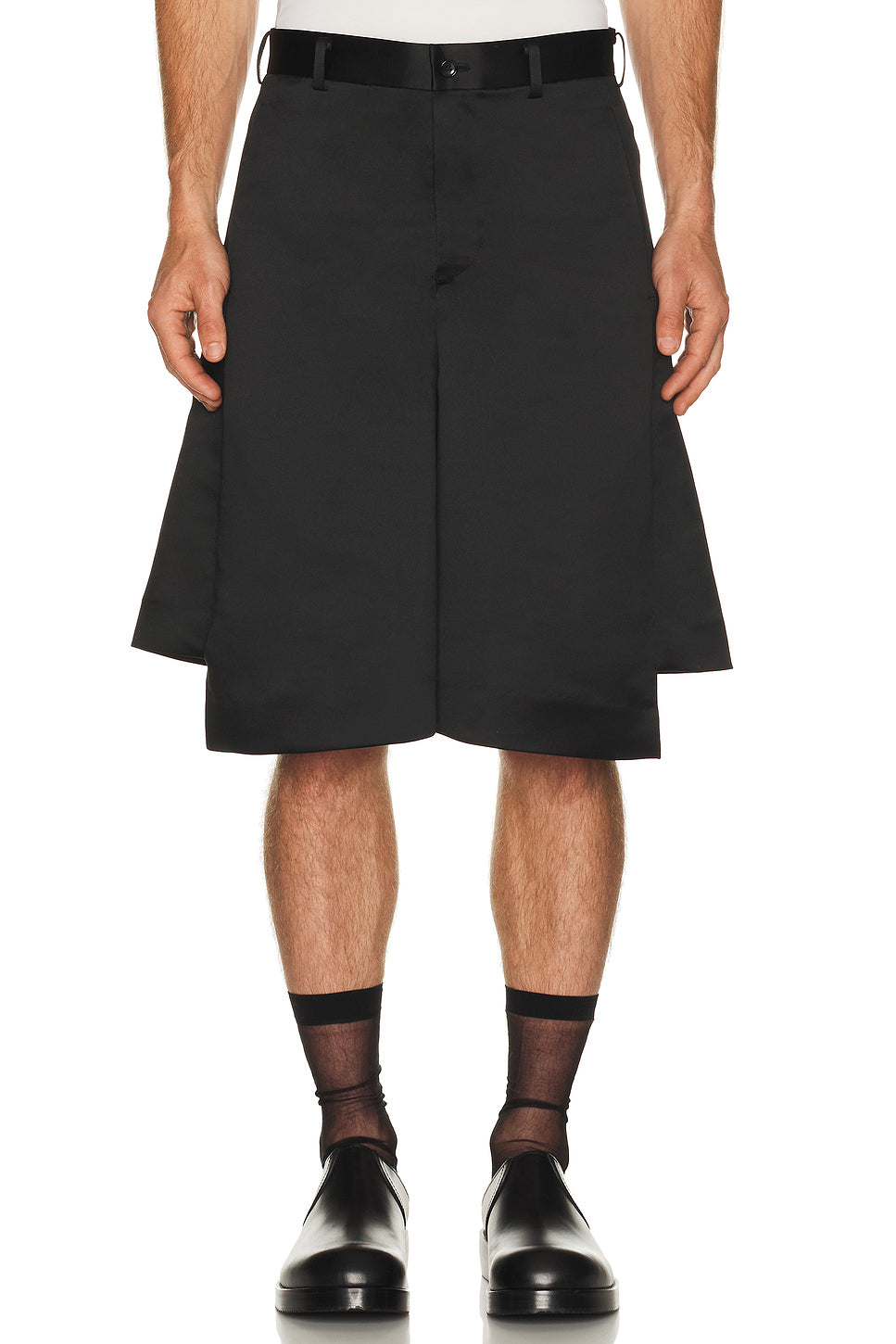 Heavy Satin Tailored Shorts