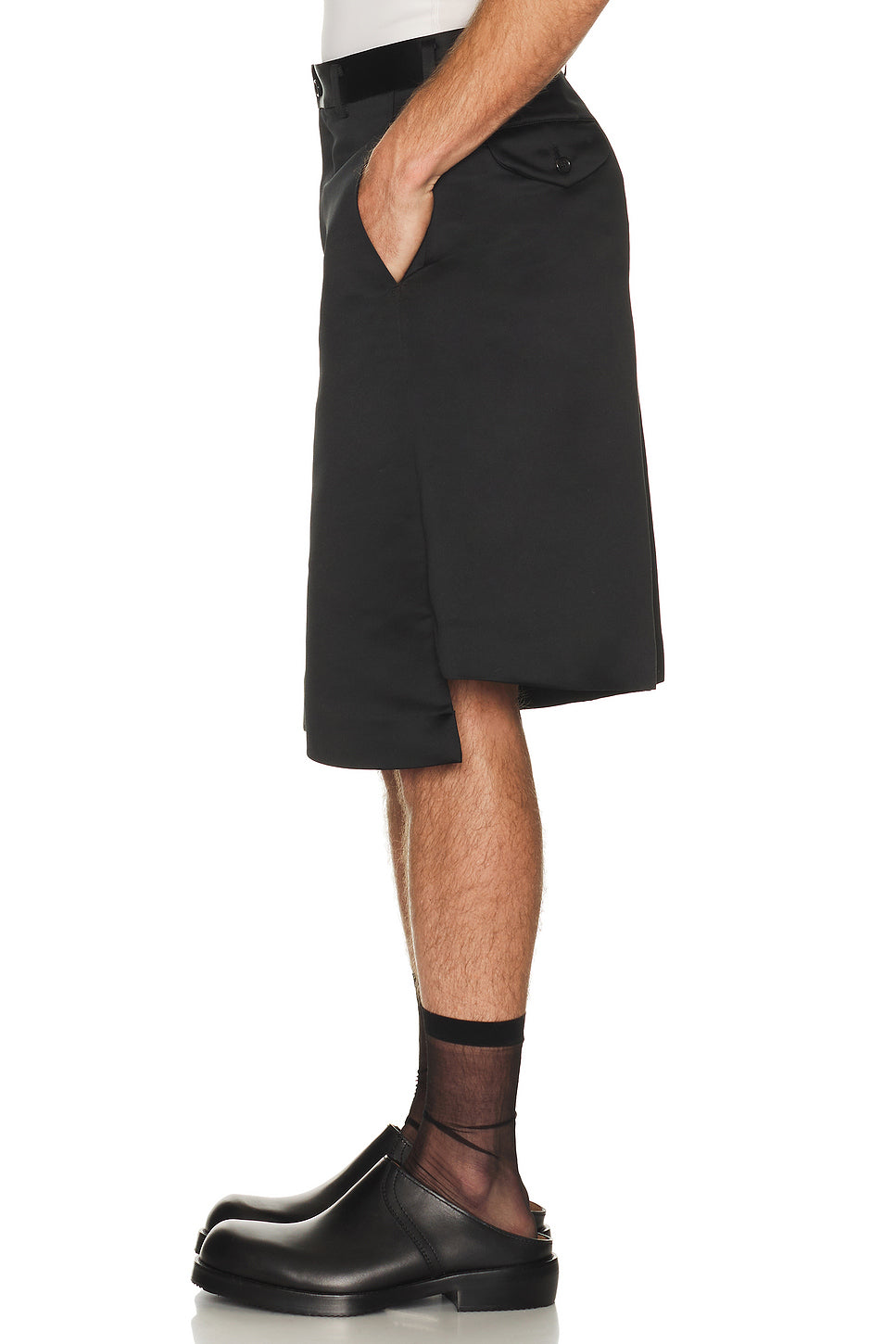 Heavy Satin Tailored Shorts