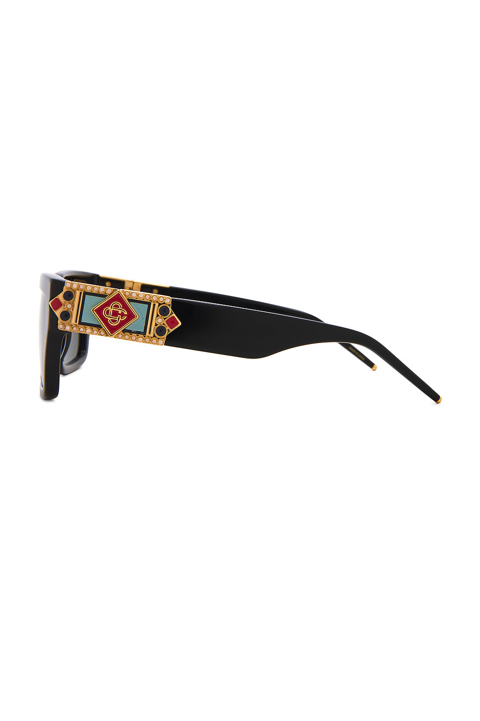 Gold Plated Monogram Plaque Sunglasses