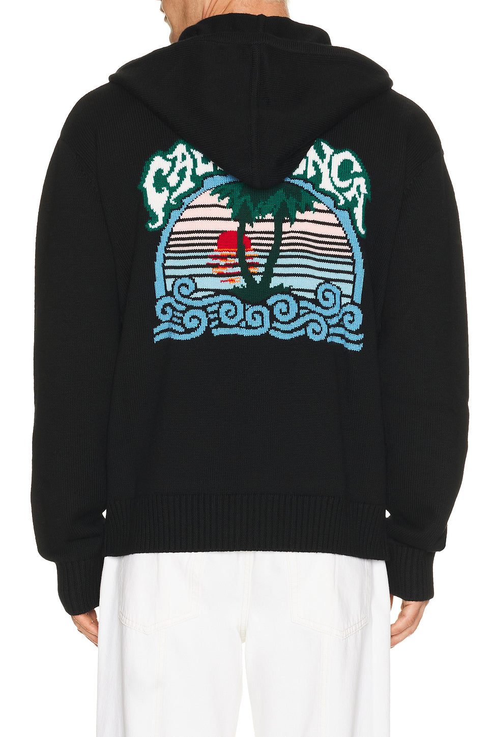 Palm Tree Emblem Zip Up Hoodie