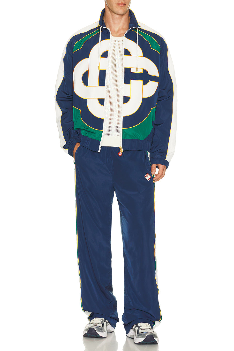 Applique Colour Block Windbreaker Jacket