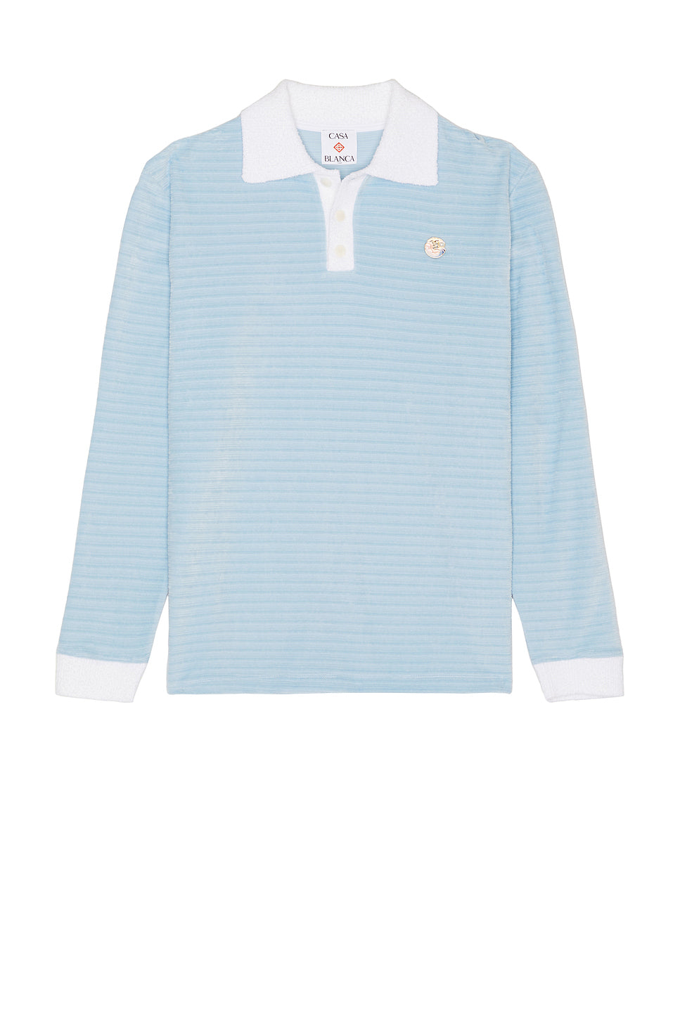 Long Sleeve Velour Polo
