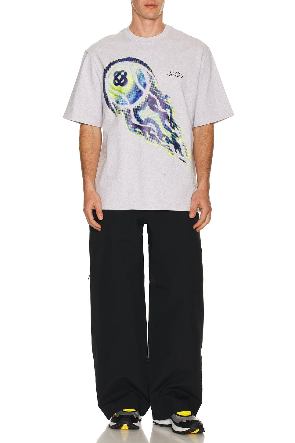 Flaming Tennis Ball Oversized T-Shirt