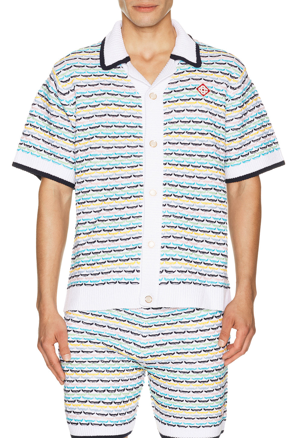 Tuck Stitch Short Sleeve Shirt