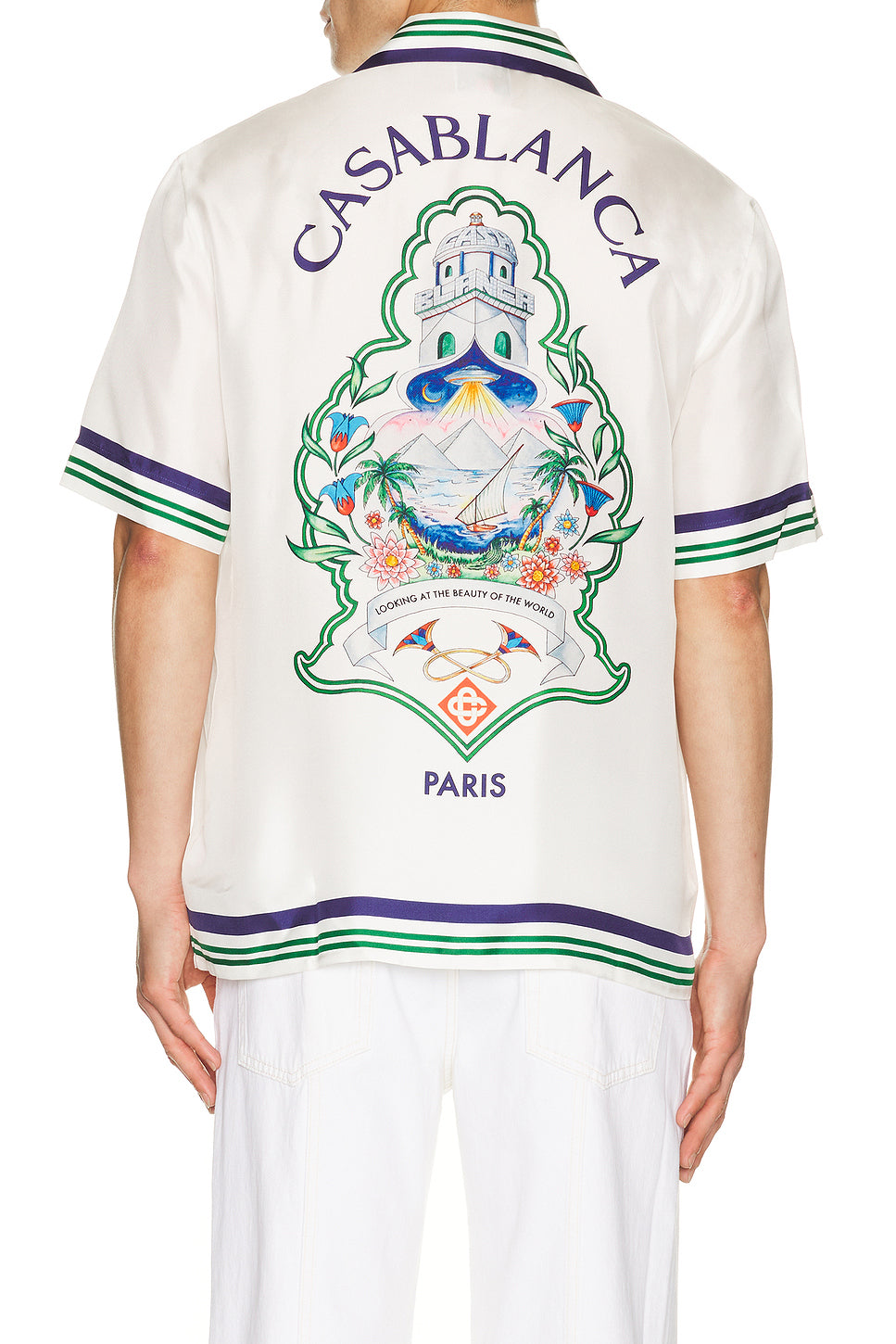 Hotel Emblem Cuban Collar Shirt