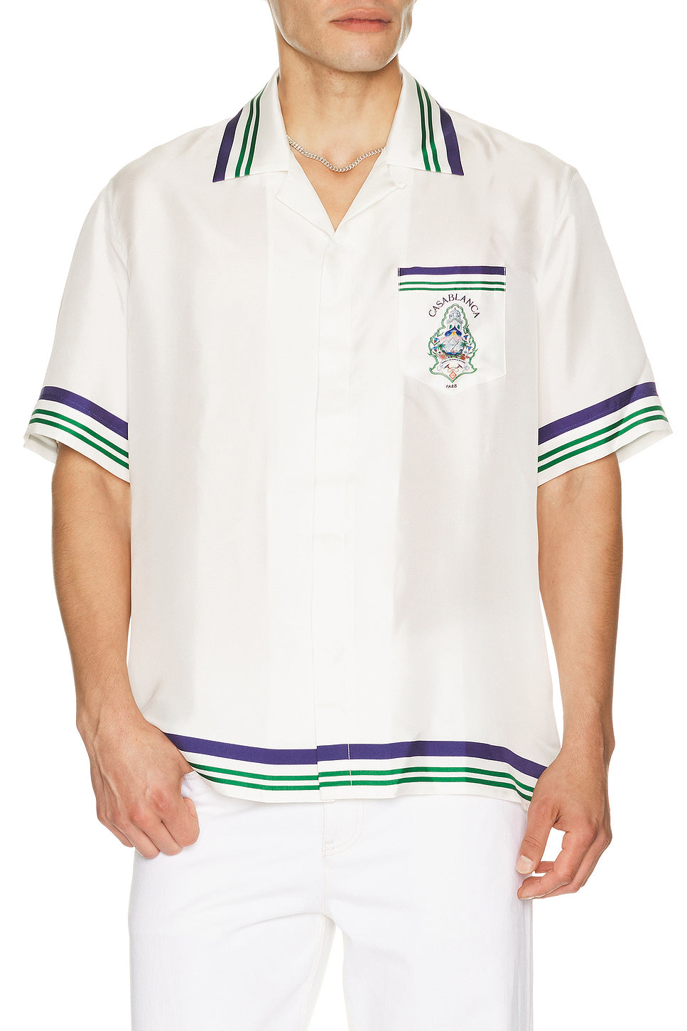 Hotel Emblem Cuban Collar Shirt
