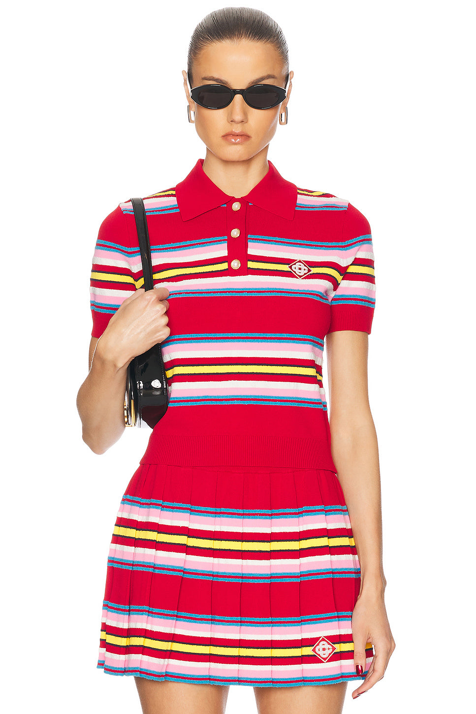 Striped Polo Top