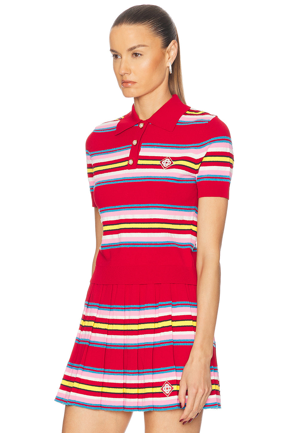 Striped Polo Top