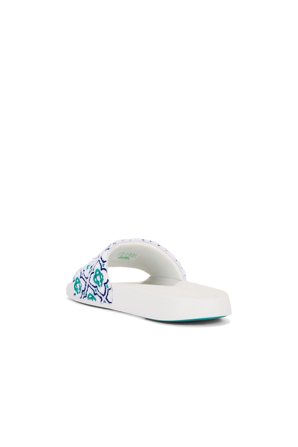 Womens Embroidered Terry Slider