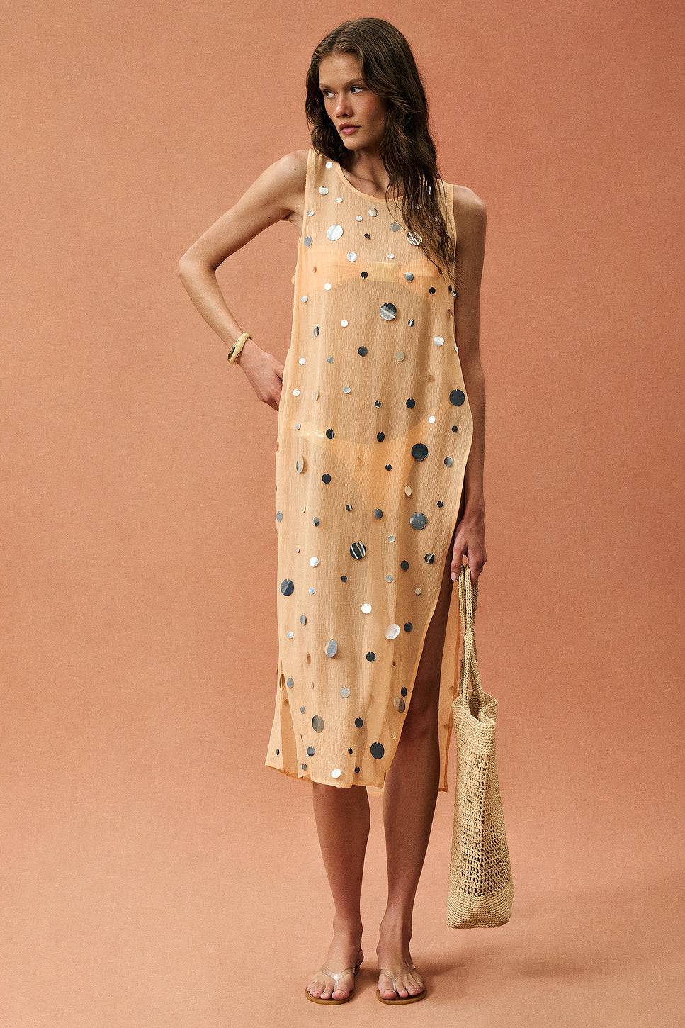 for FWRD Chloe Sequin Tunic Dress