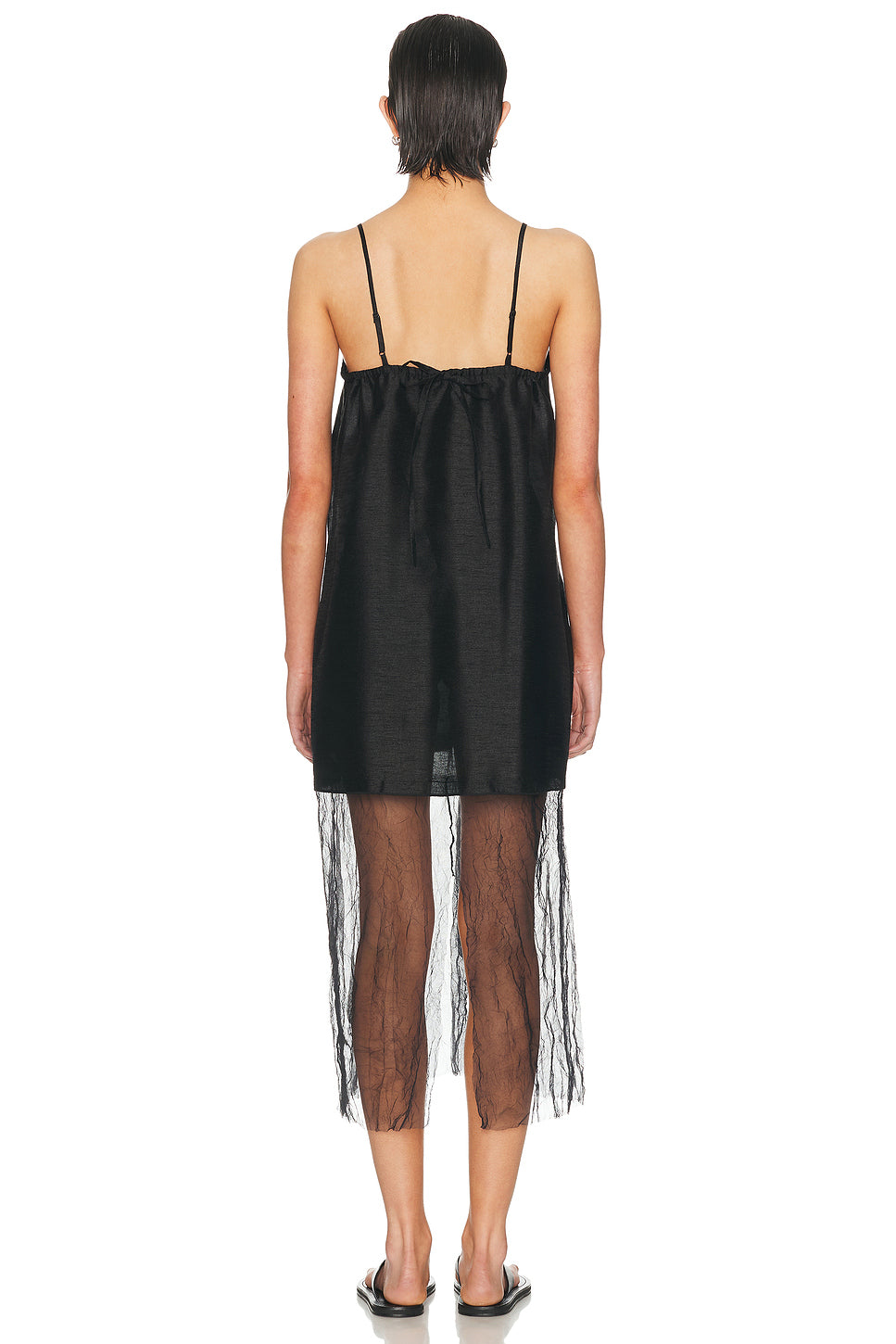 Techno Taffeta Mesh Dress