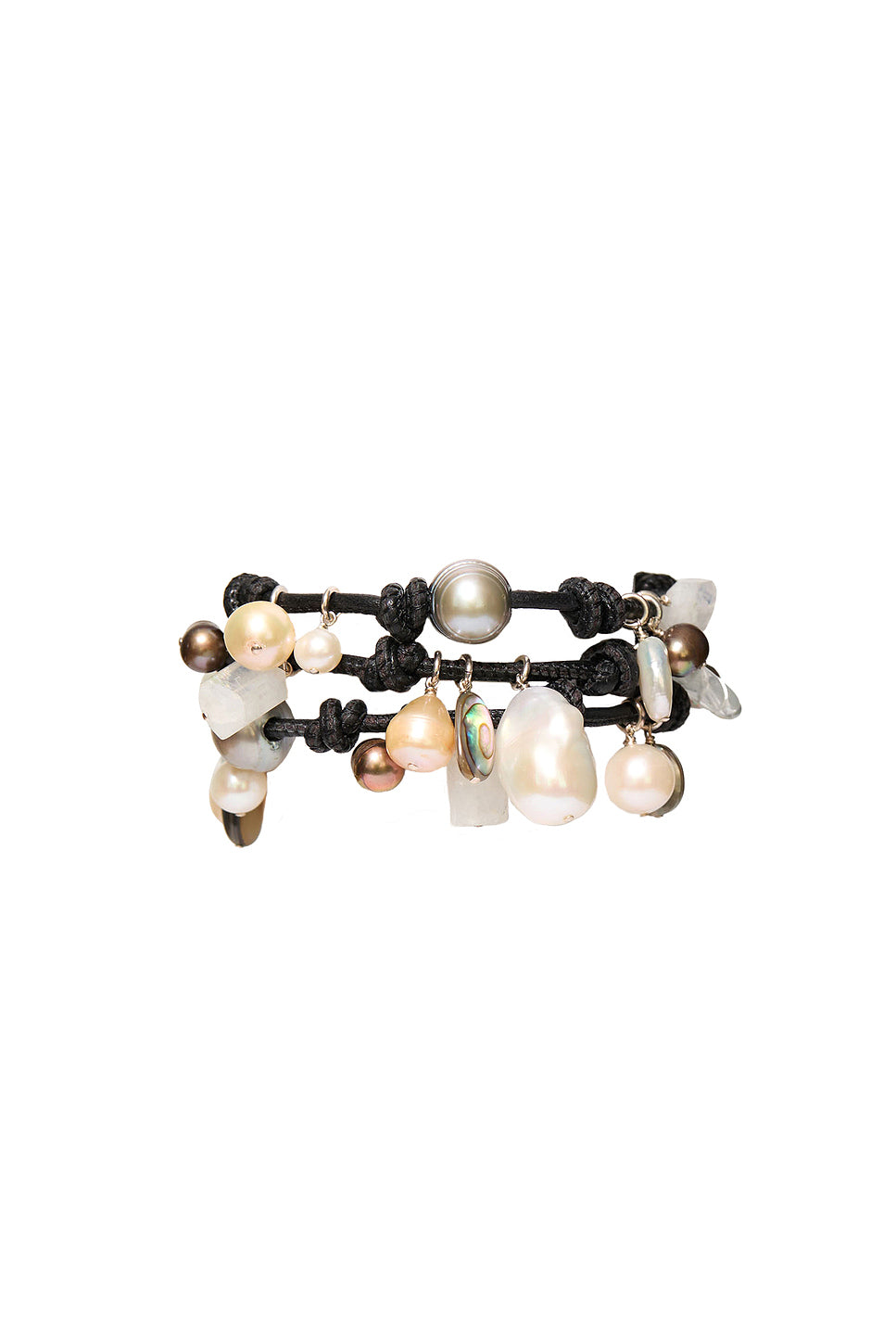 Lea Leather Three Wrap Bracelet