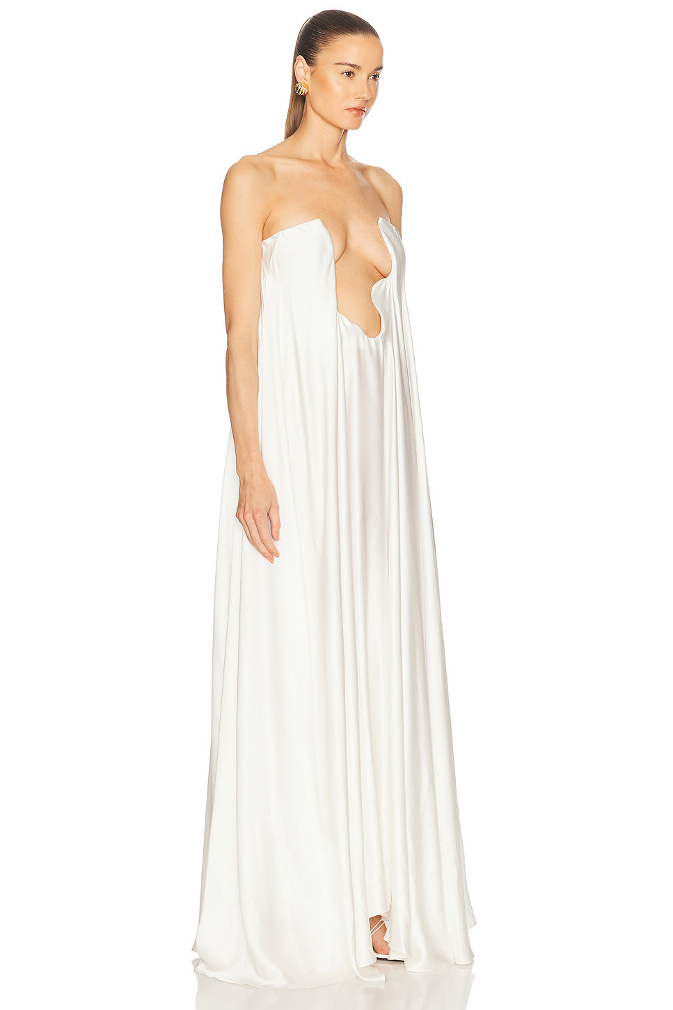Textured Silk Salacia Strapless Gown