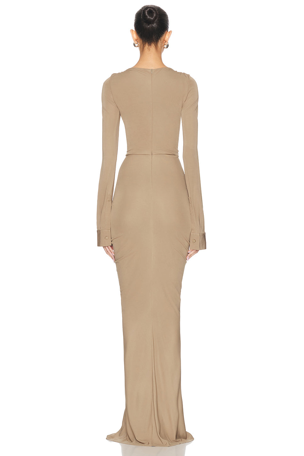 Bateau Drape Disconnect Dress