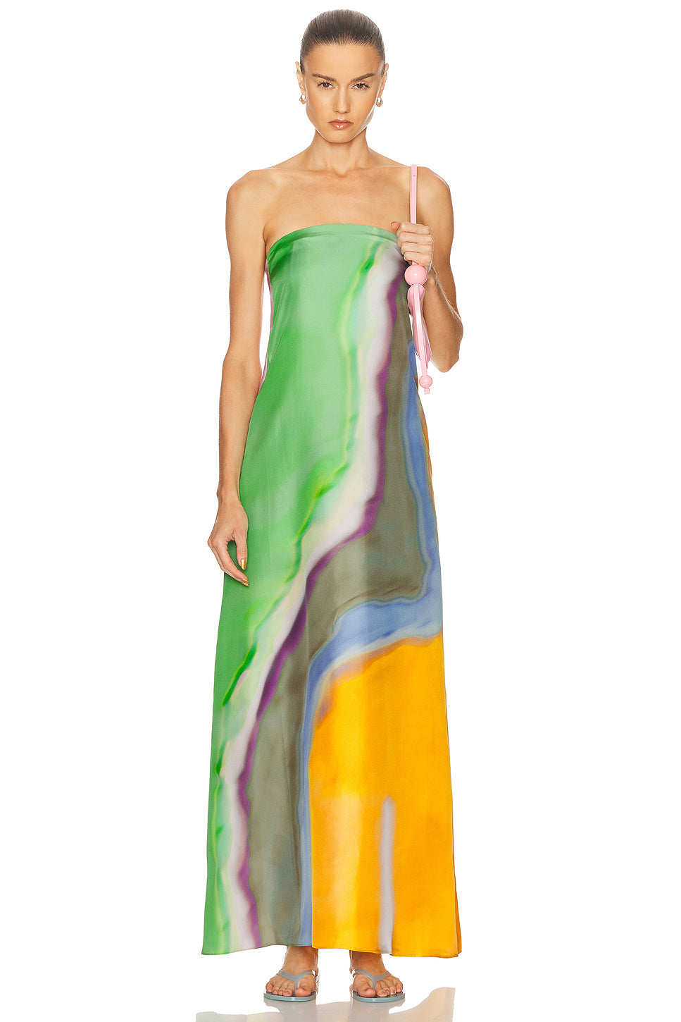 Aura Silk Strapless Dress