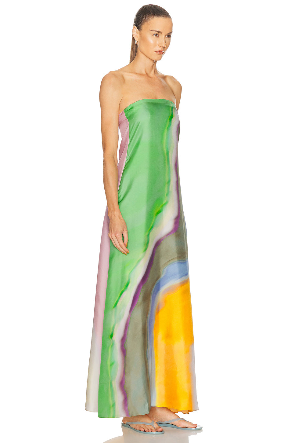 Aura Silk Strapless Dress