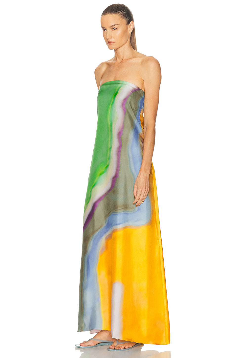 Aura Silk Strapless Dress
