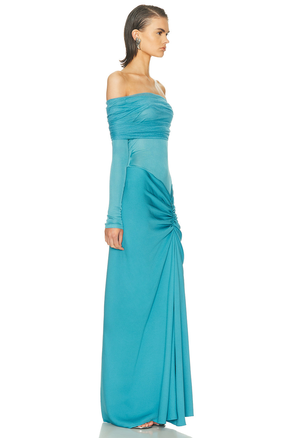 Sonora Veiled Ruched Dress
