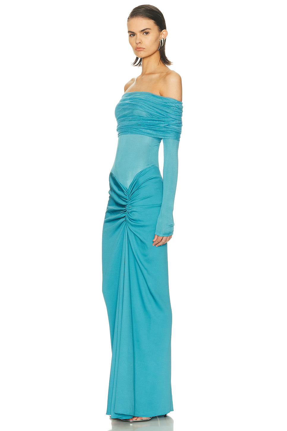 Sonora Veiled Ruched Dress