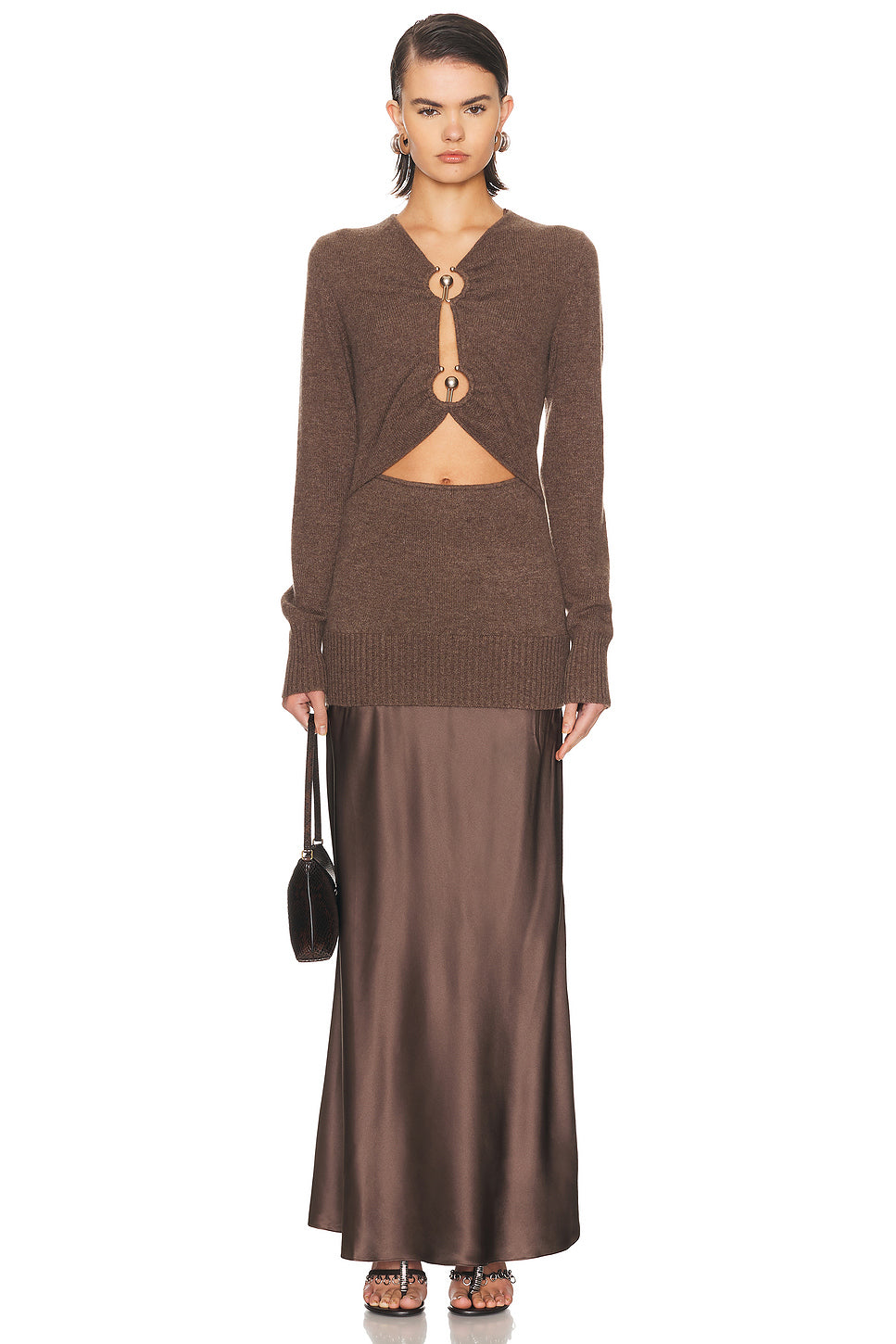 Orbit Ruched Monument Long Sleeve Dress