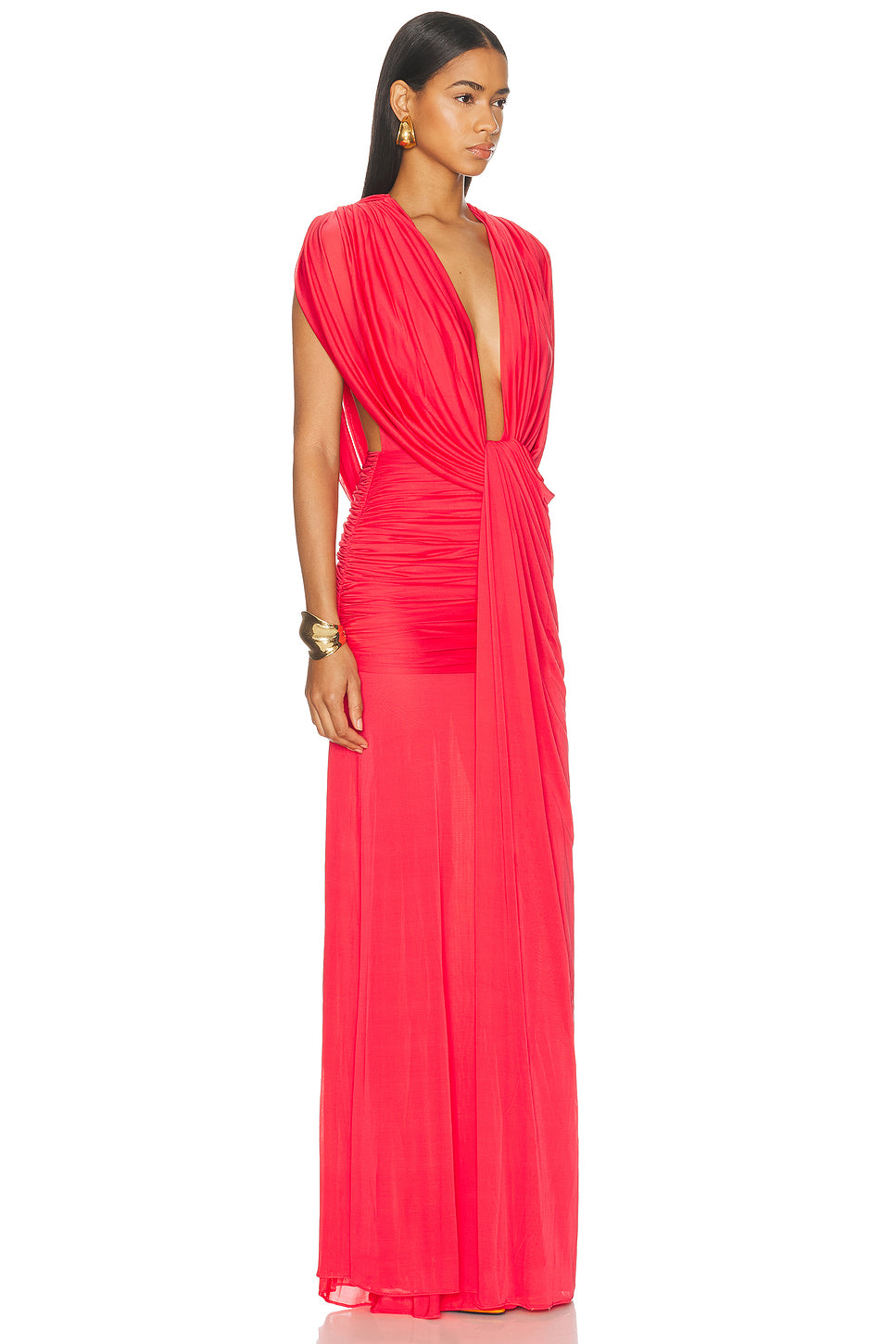 Ripple Drape Gown