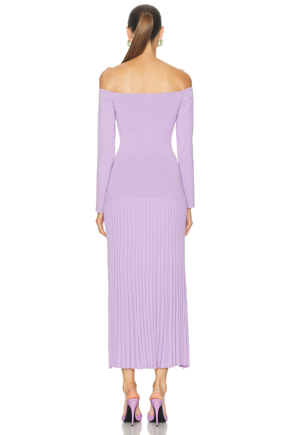 Salacia Pleated Off Shoulder Dress