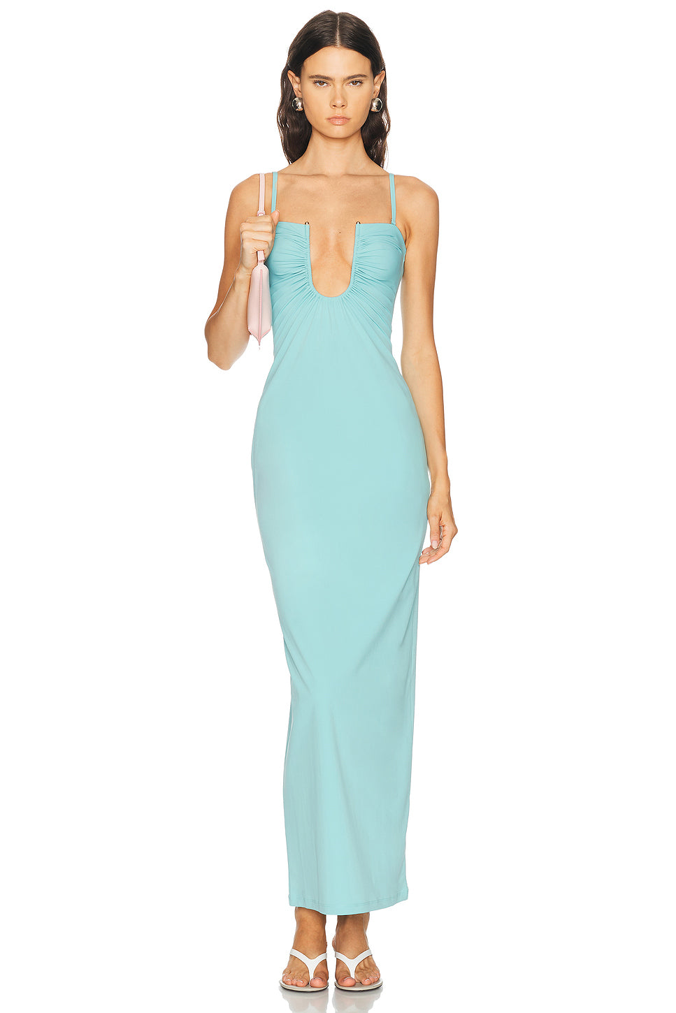 Arced Ruched Lycra Dress