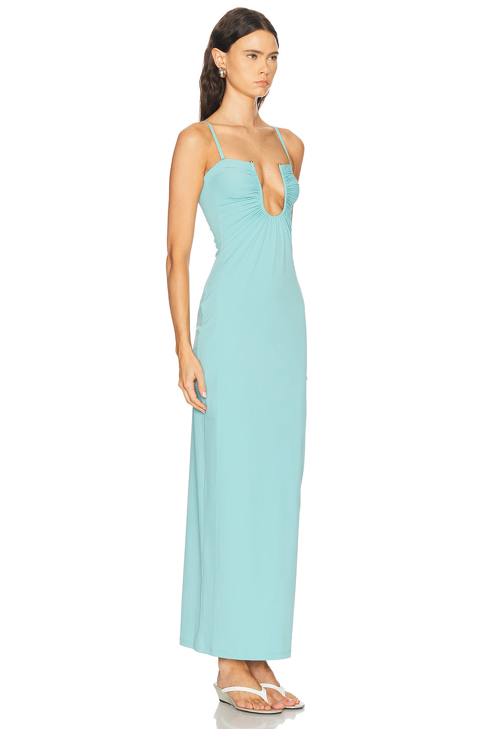 Arced Ruched Lycra Dress