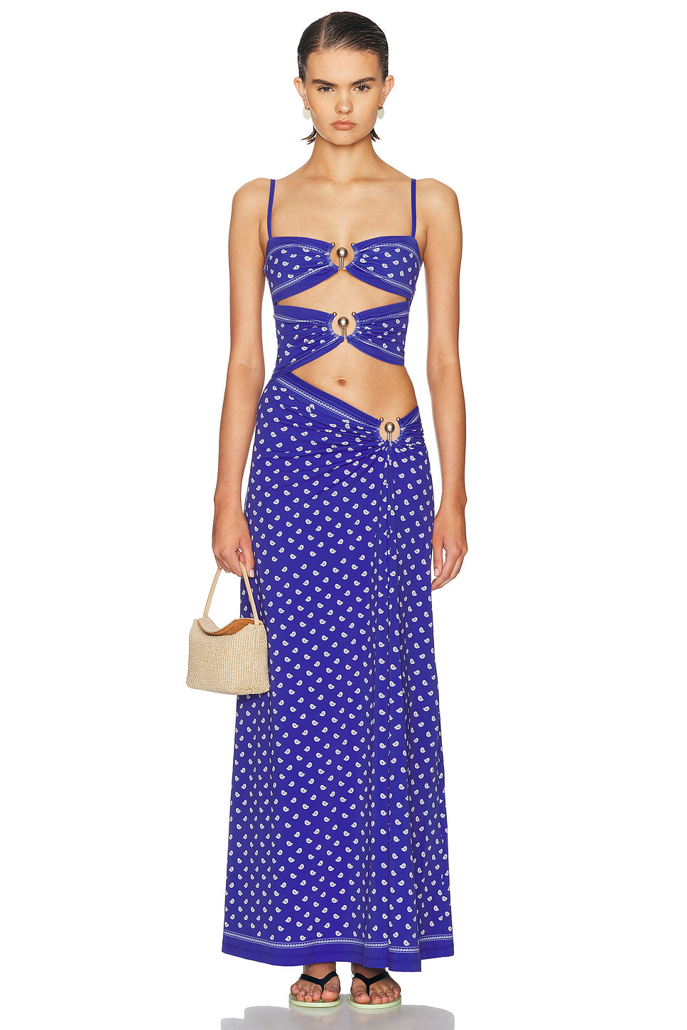 Bandana Ruched Orbit Split Dress