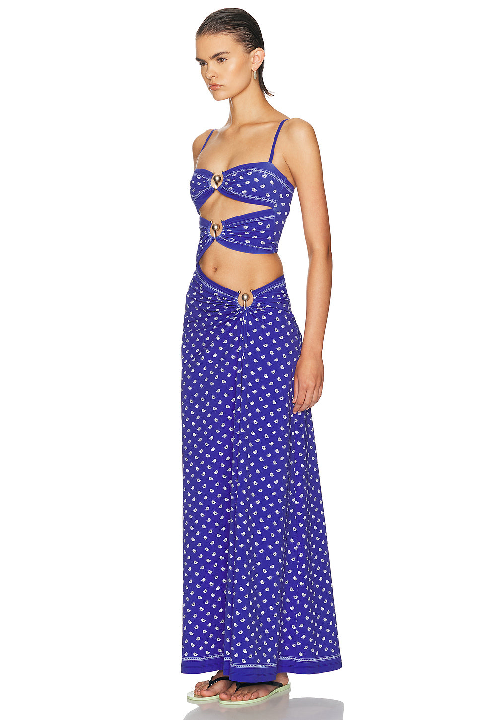 Bandana Ruched Orbit Split Dress