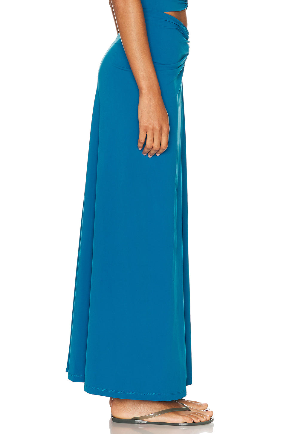 Ruched Orbit Split Skirt