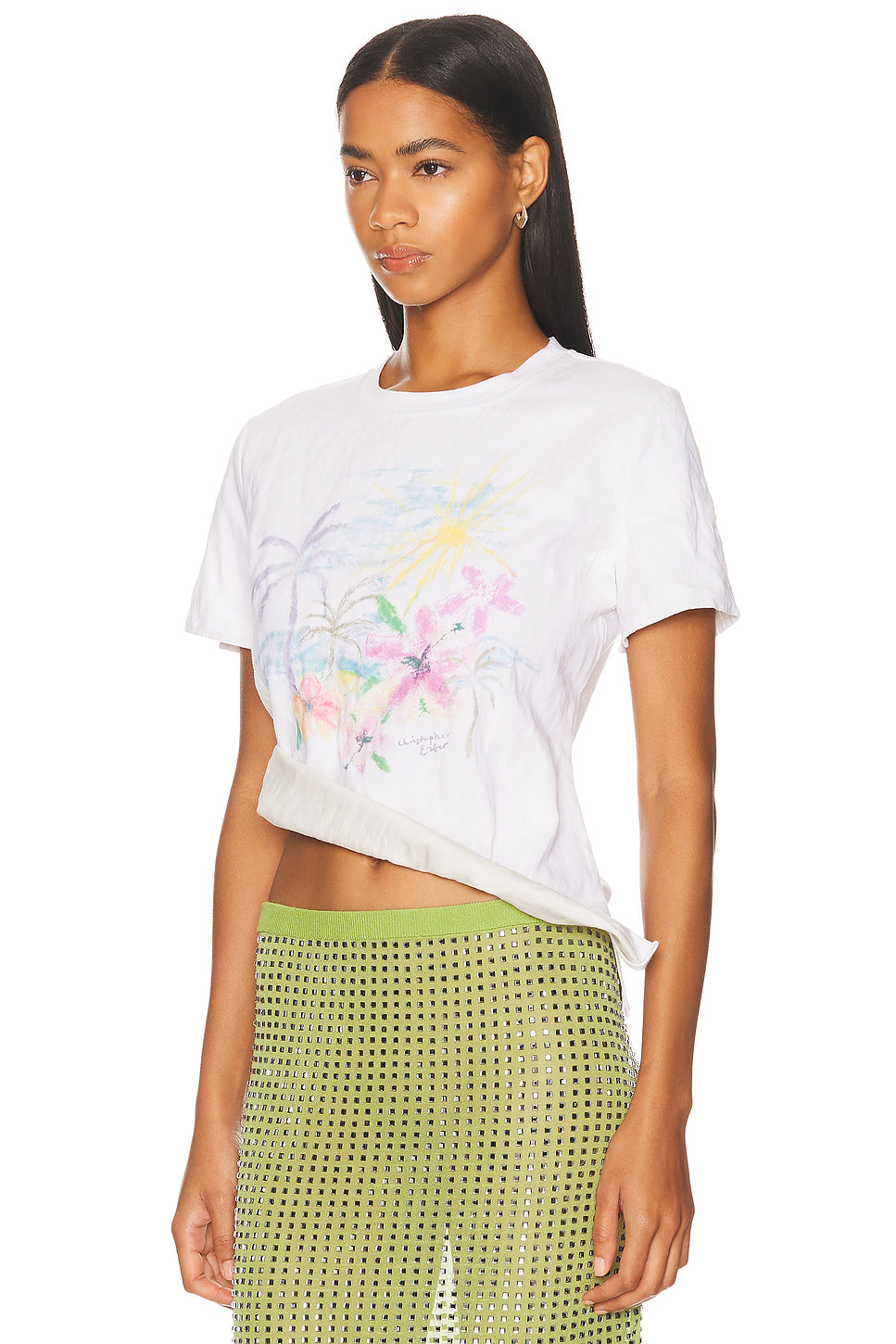 Hibiscus Crushed Tee