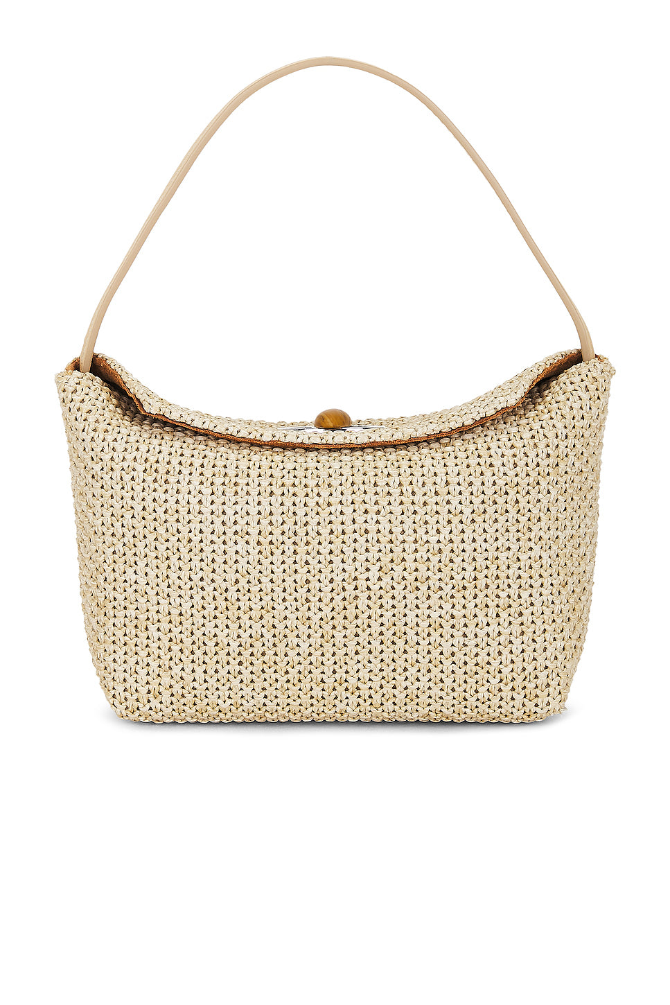Turnlock Raffia Mini Shoulder Bag