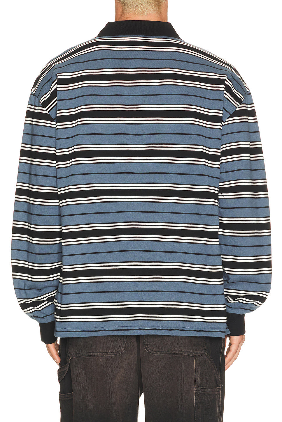 Long Sleeve Devitt Rugby Shirt in Devitt Stripe & Scarab