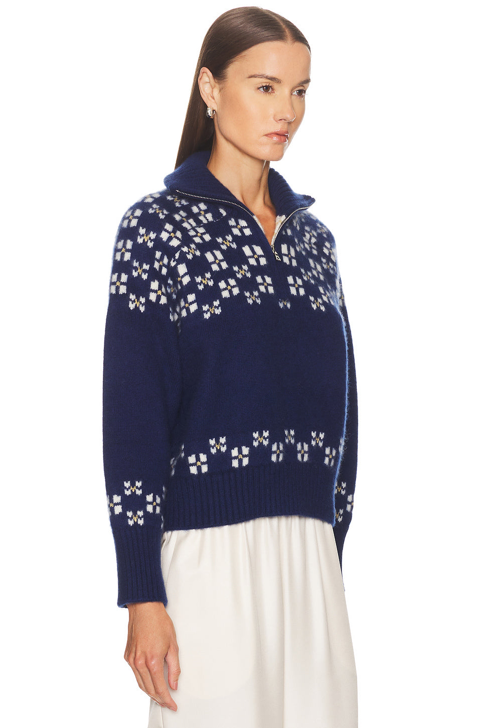 Winter Fair Isle Half Zip Sweater