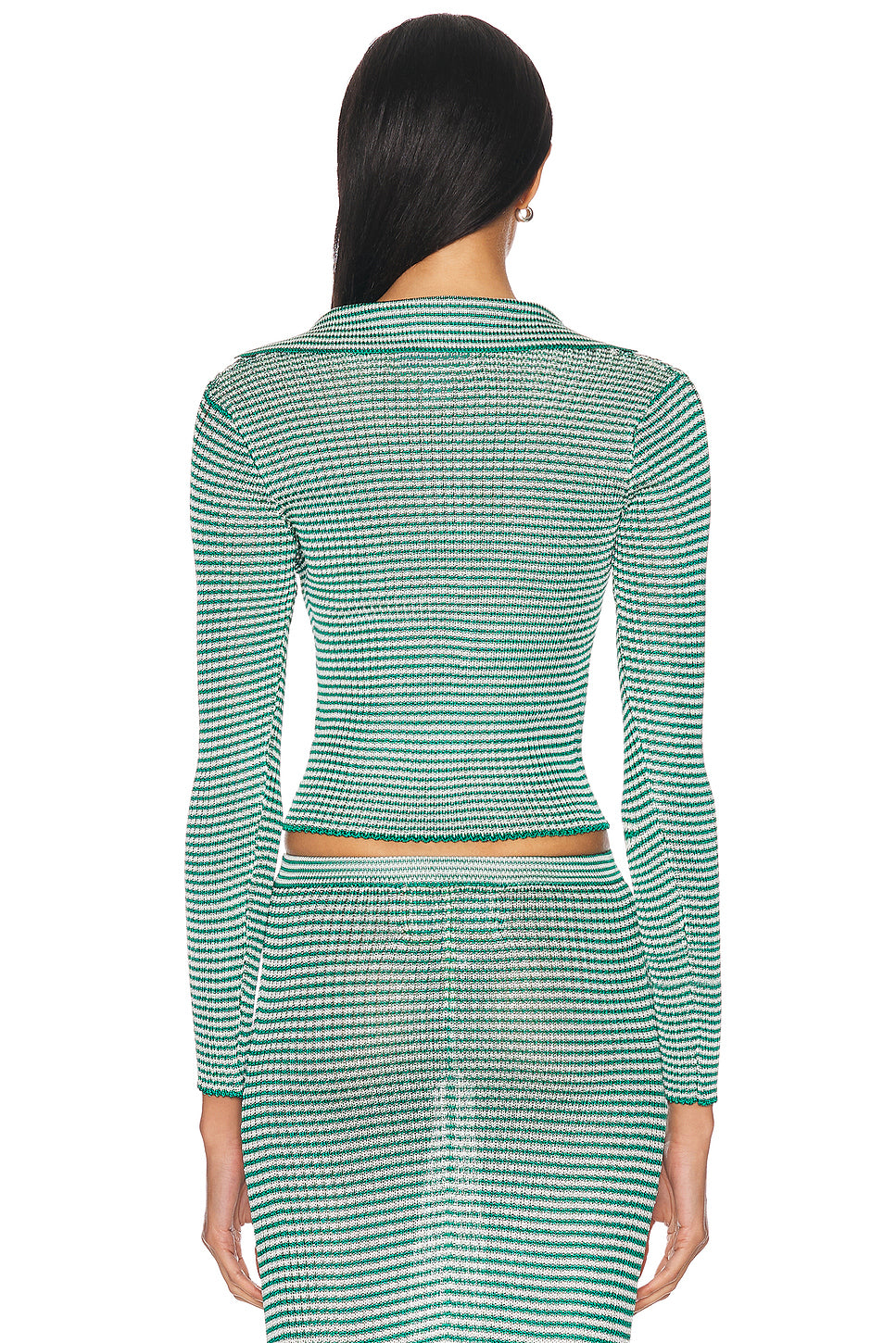 Micro Stripe Long Sleeve Cardigan